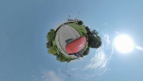 little planet format of munich in germany