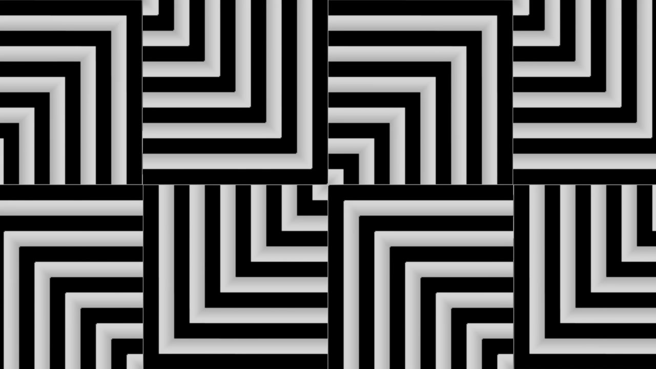 Abstract Black and White Geometric Optical Illusion Seamless Loop