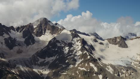 majestic mountain range with glaciers