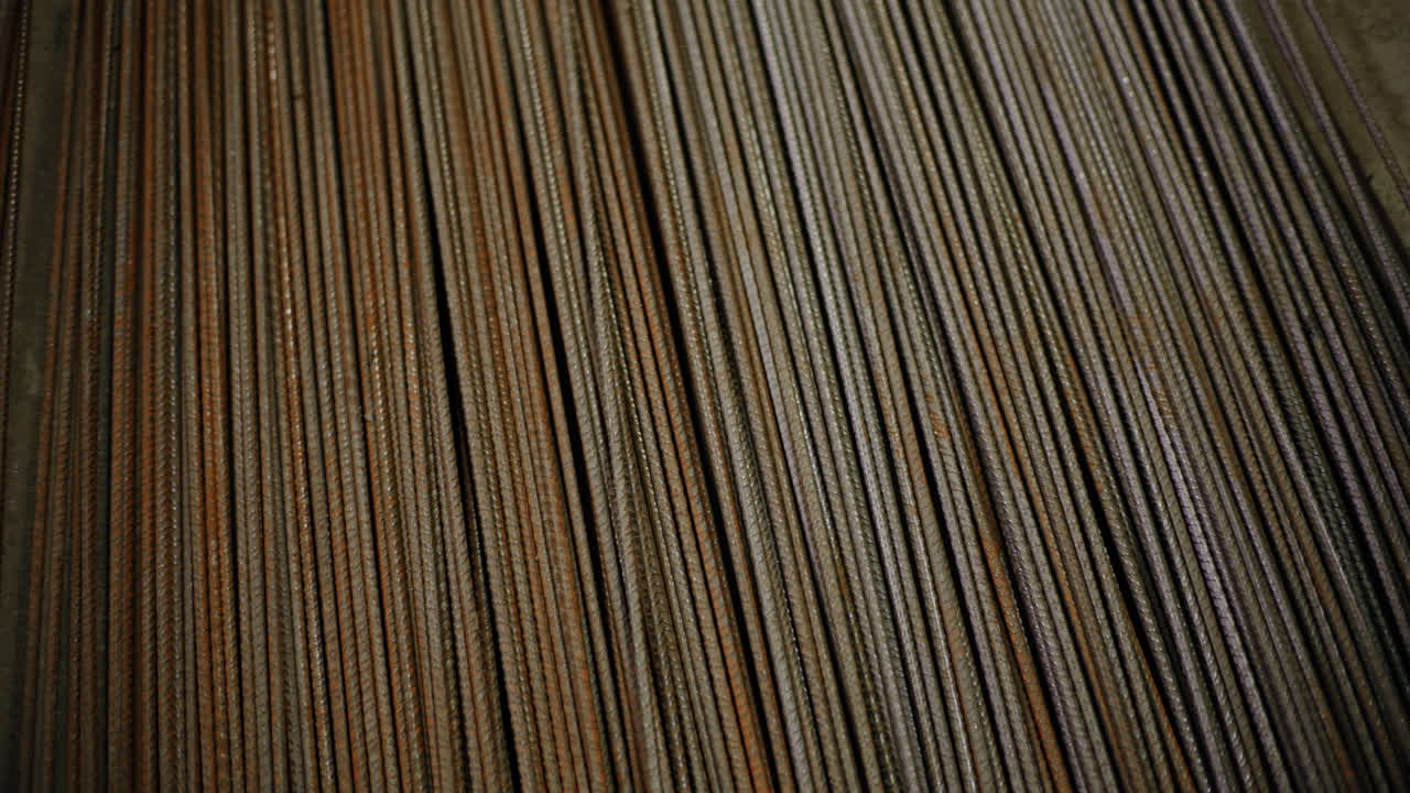 구조적인 강철 막대기의 클로즈업