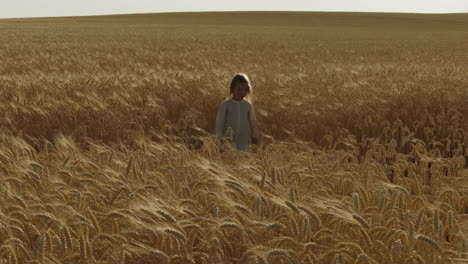 girl in a wheat field