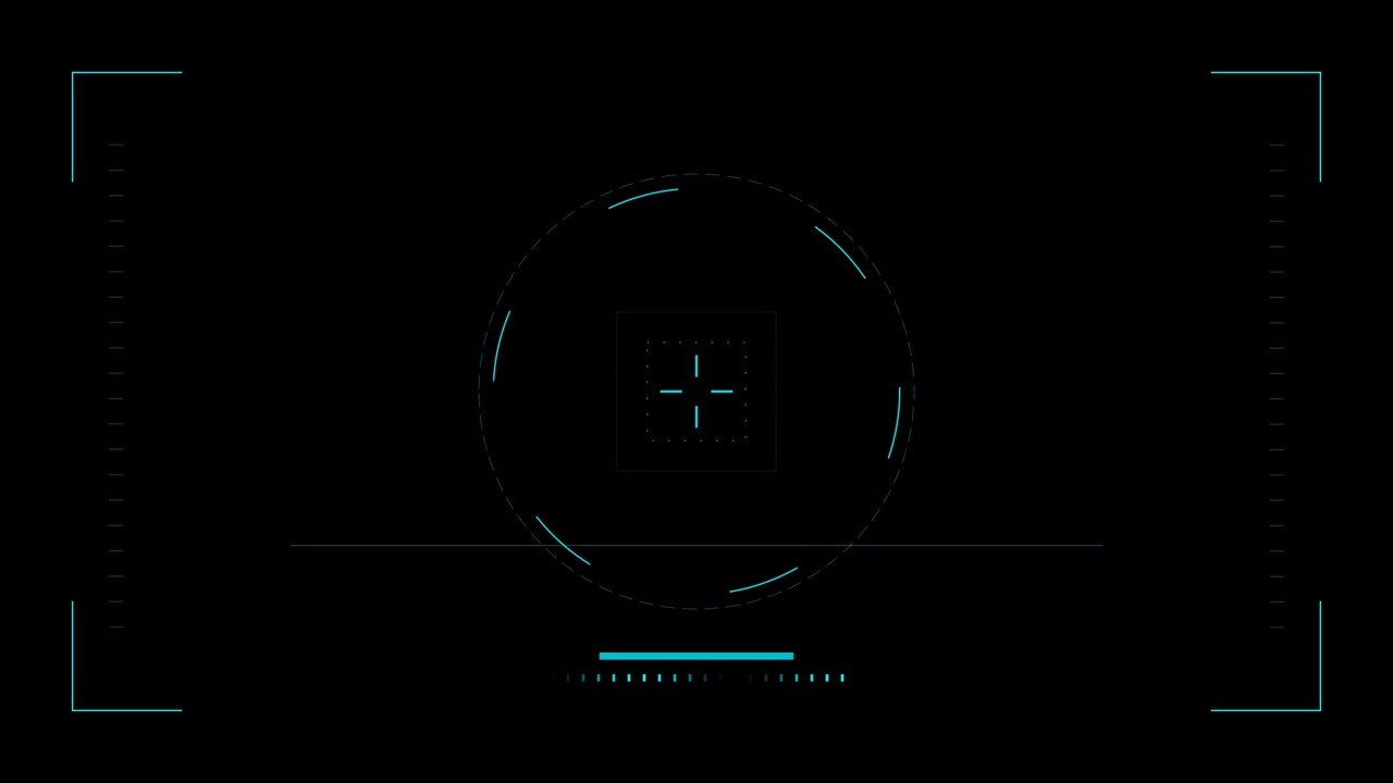 Futuristic Digital Heads Up Display Interface Overlay