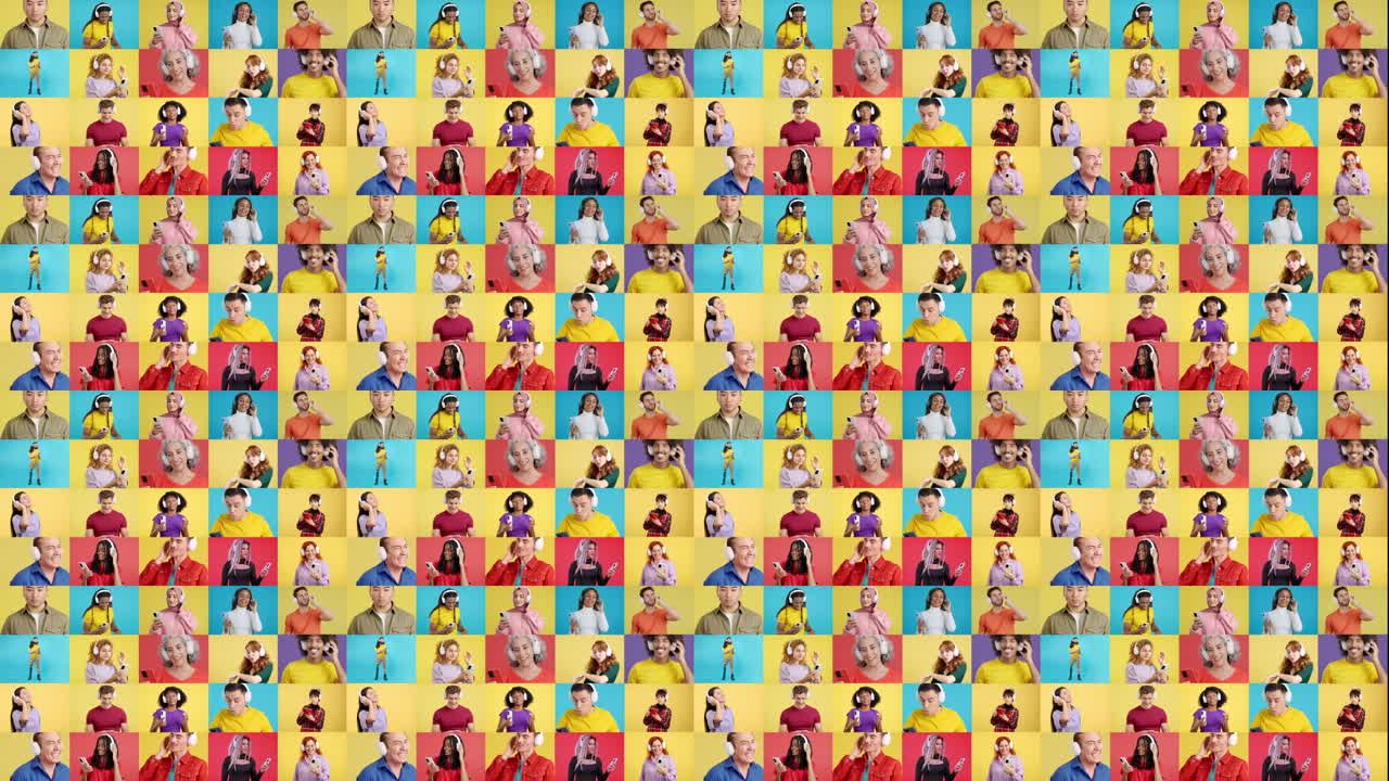 Mosaic of Diverse People