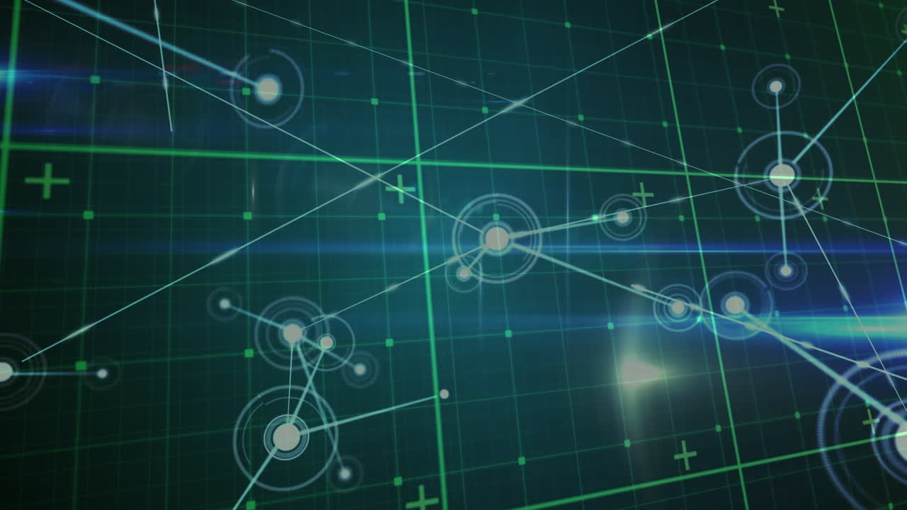 디지털 공간에서의 연결 네트워크의 애니메이션