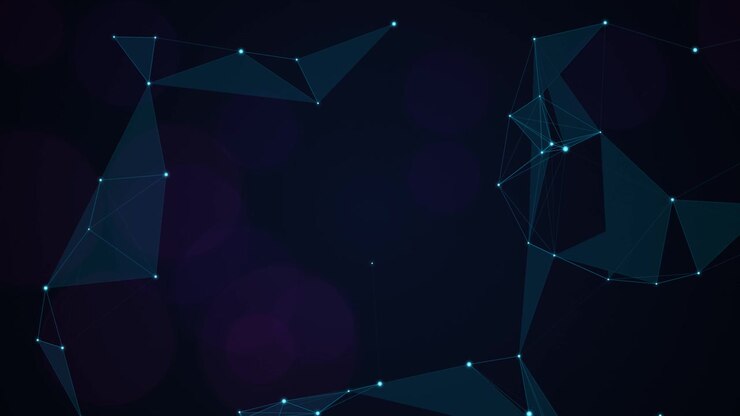 Abstract Digital Network Connection with Glowing Nodes and Lines
