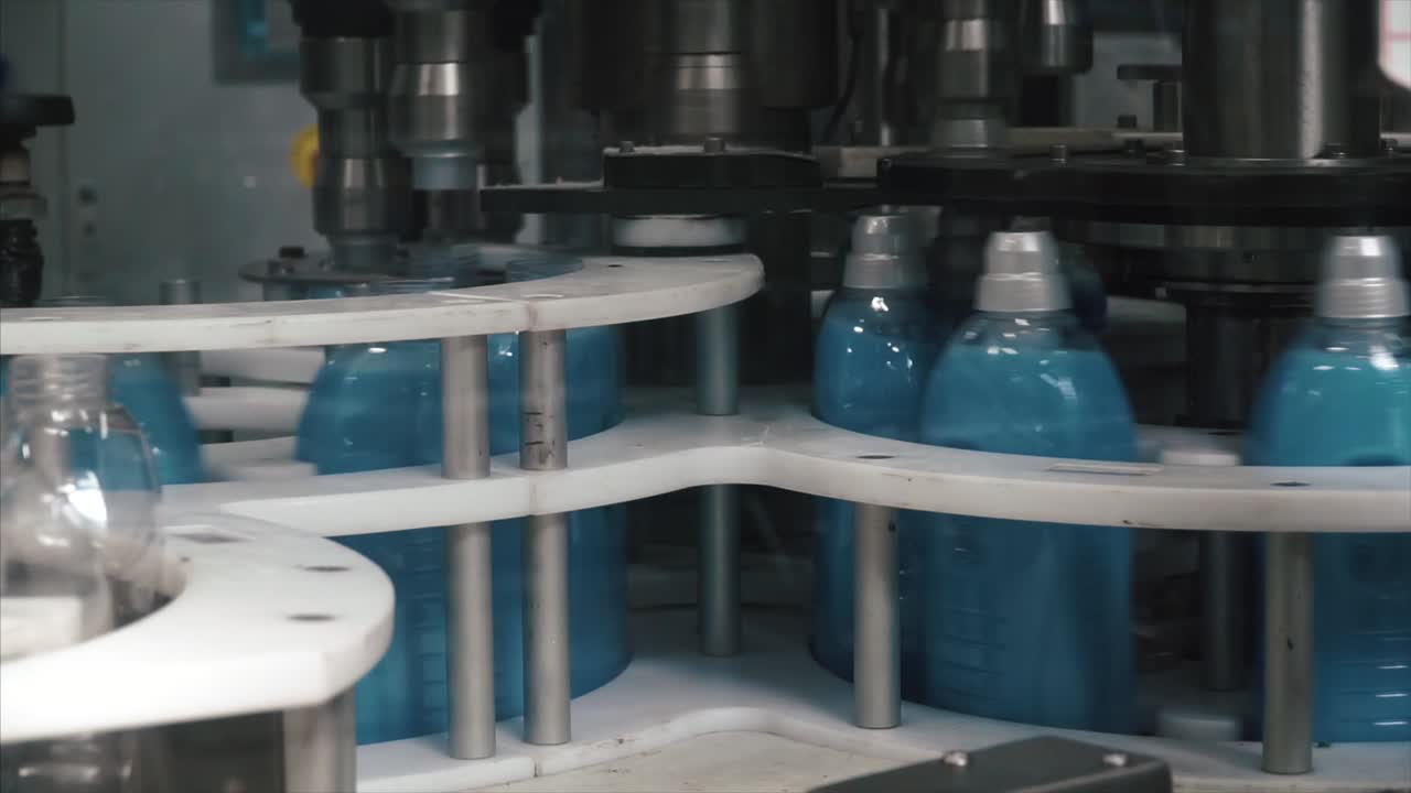Bottle Filling and Capping Machine in Action