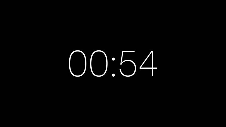 One Minute Countdown On Novecento Sans Thin Typography In Black And White