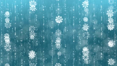 blue abstract snowflakes background