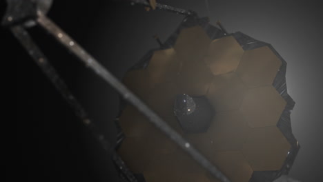 stars reflecting on james webb space telescope - cinematic animation