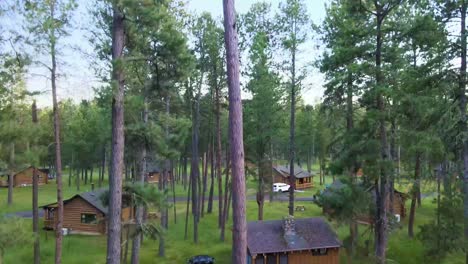 cabines em custer park south dakota filmagem de drone