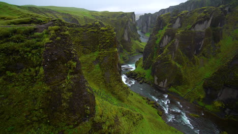 Woman-traveller-at-Fjadrargljufur-in-Iceland.