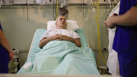 patient in hospital bed
