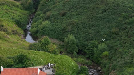 aerial footage of scalby mills pub in scarborough, north yorkshire
