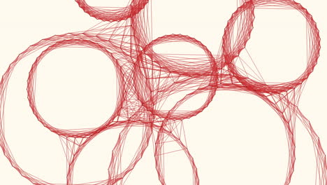 cerchi interconnessi formati da linee rosse