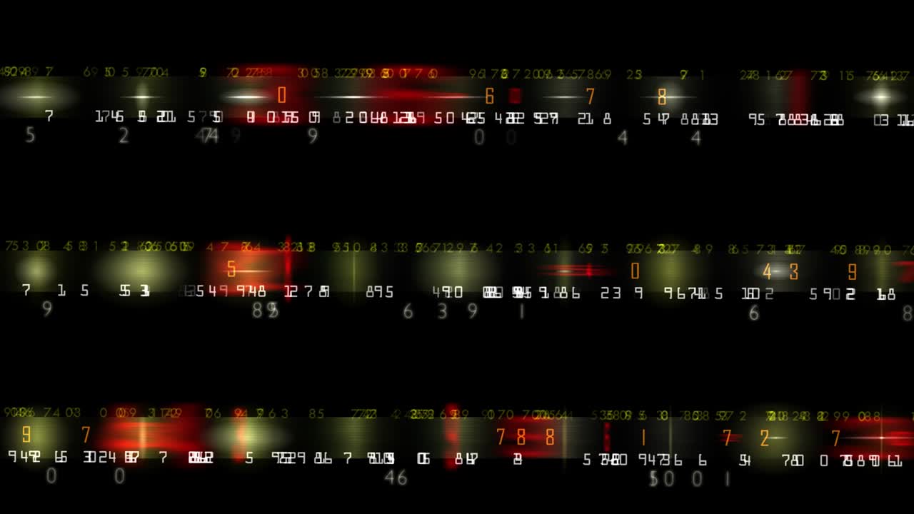 números abstractos efectos de luz