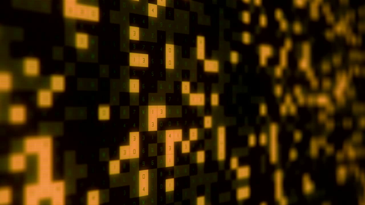 concepto de codificación hexadecimal 4k. fondo futurista con números y letras.