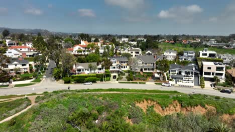 aerial view pacific palisades in los angeles