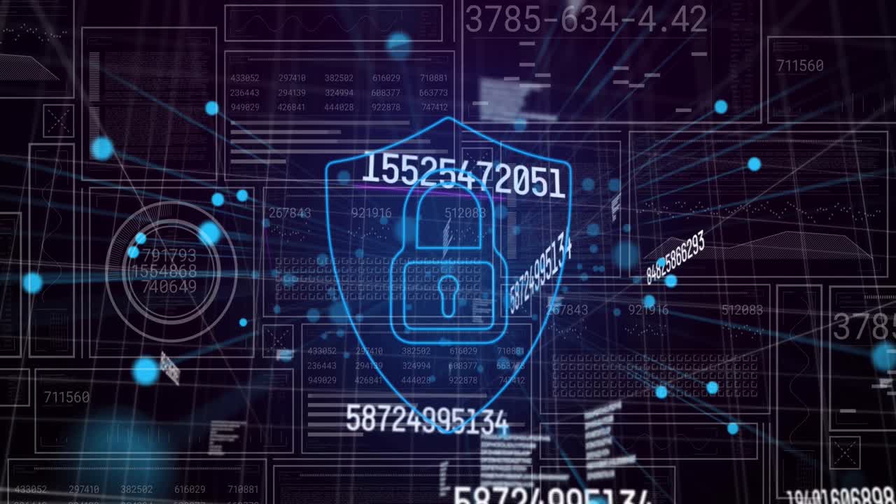 hud 인터페이스 스크린에서 번호를 변경하는 잠금과 방패의 애니메이션