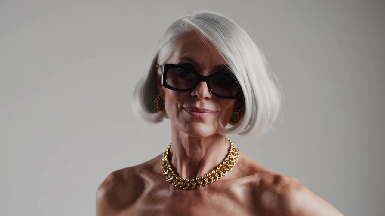 Ritratto di una donna anziana elegante