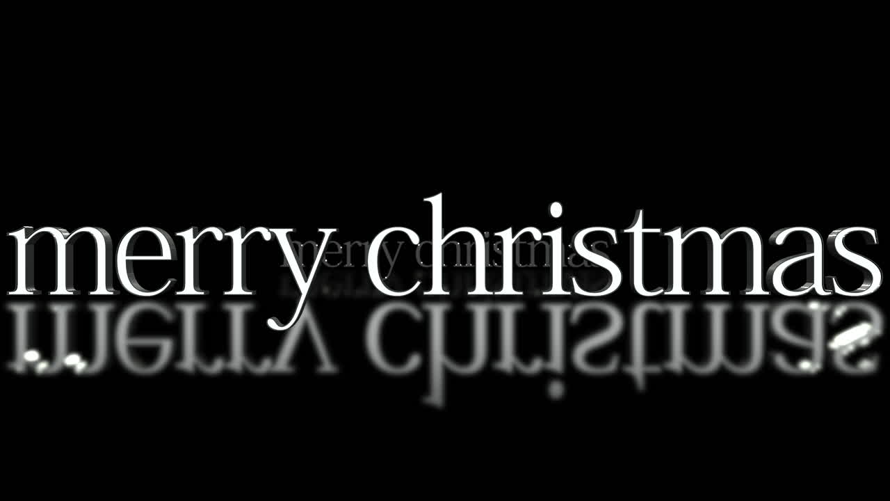 Rolling Merry Christmas text on black gradient