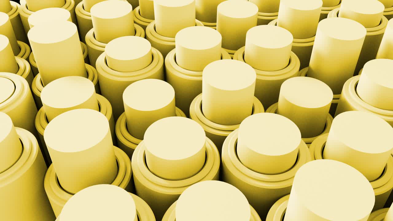 abstracto 3d formas de cilindro de fondo animado de renderización. telón de fondo de bucle de 4k.
