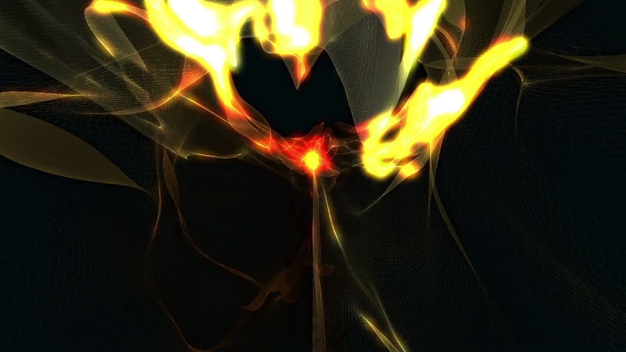 황금색 어두운 에너지를 가진 추상적인 루프 가능한 배경