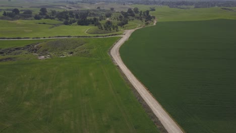countryside road with cyclists