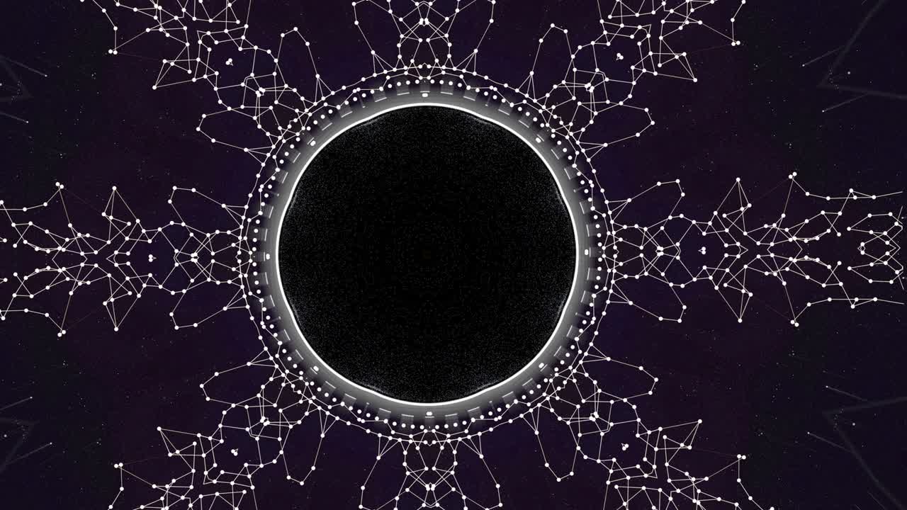 cápsula de plexo generada por computadora con partículas verdes que forman diferentes patrones en el interior.