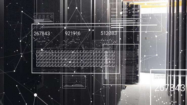 Animation of data processing over computer servers