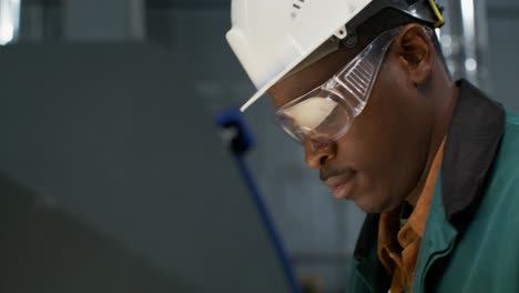 industrial worker in protective gear