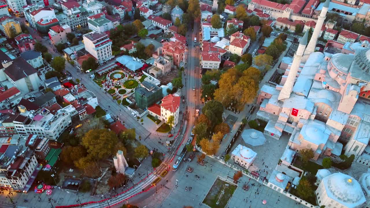 la mezquita de sehzade desde el cielo el cuerno de oro de istanbul