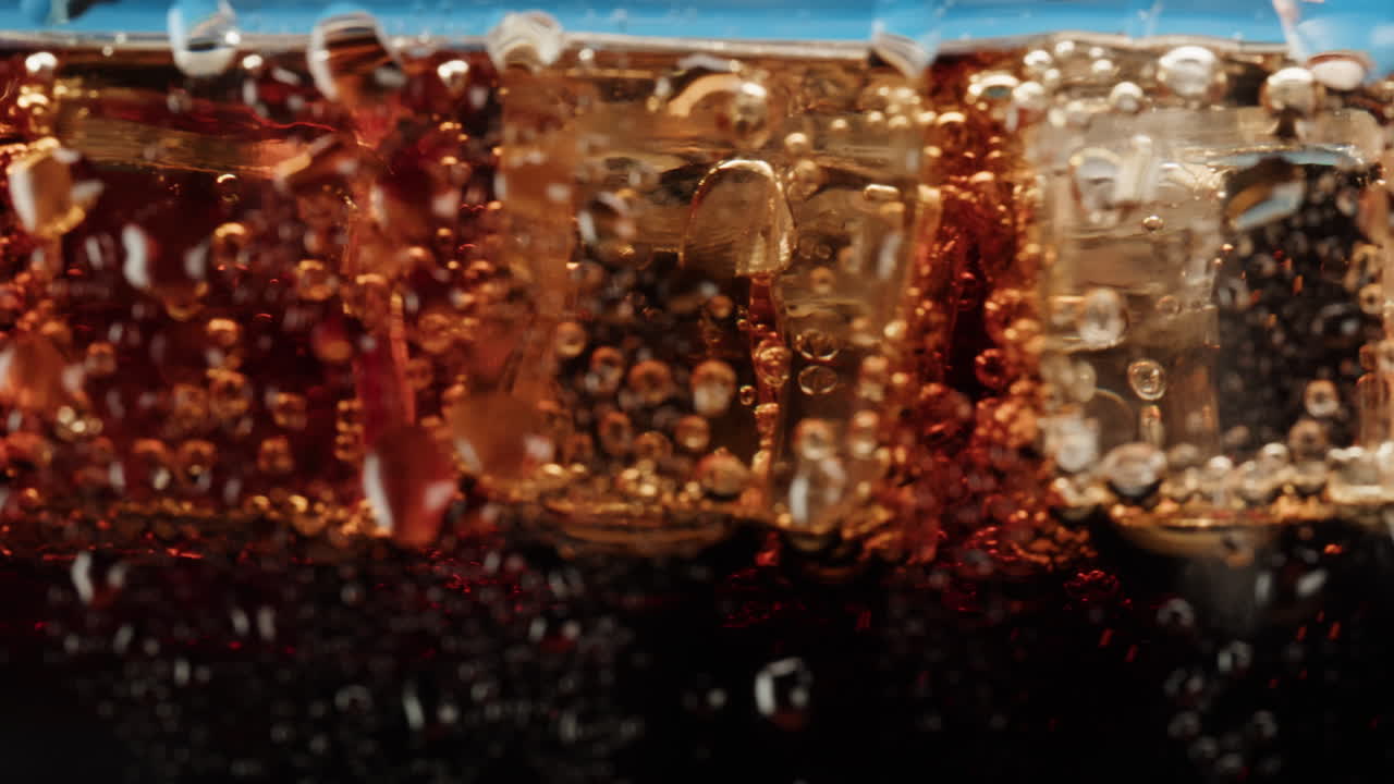 Close up of soda with ice