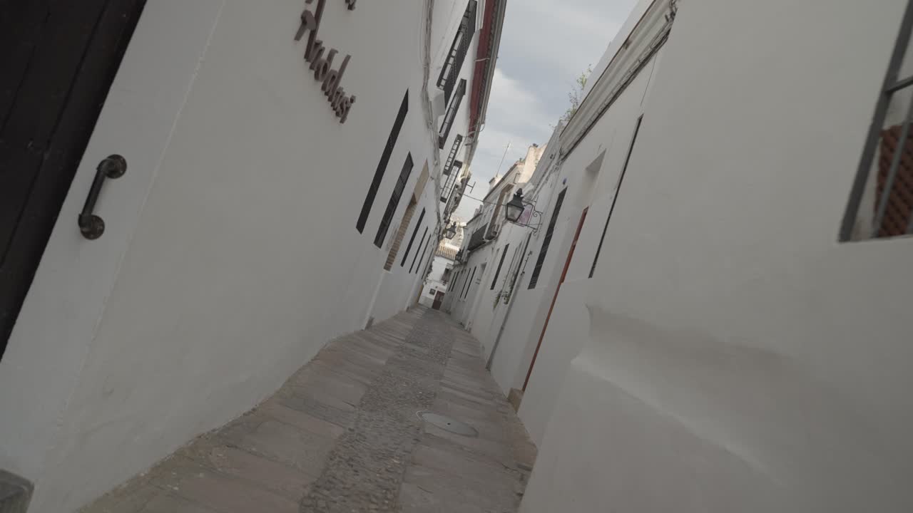 Narrow Street with White Buildings