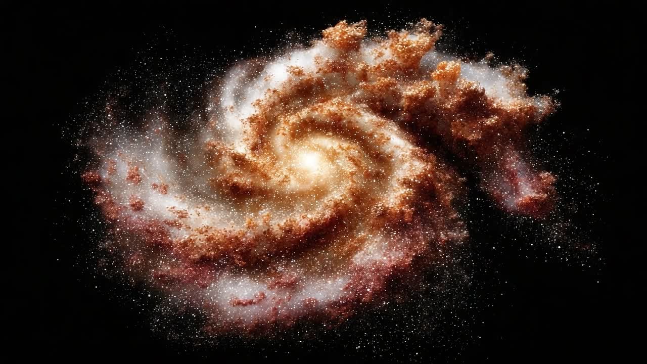 A Captivating Cosmic Spiral: The Beauty and Complexity of a Swirling Galaxy Displaying Vibrant Colors and Starry Depths in the Vast Universe