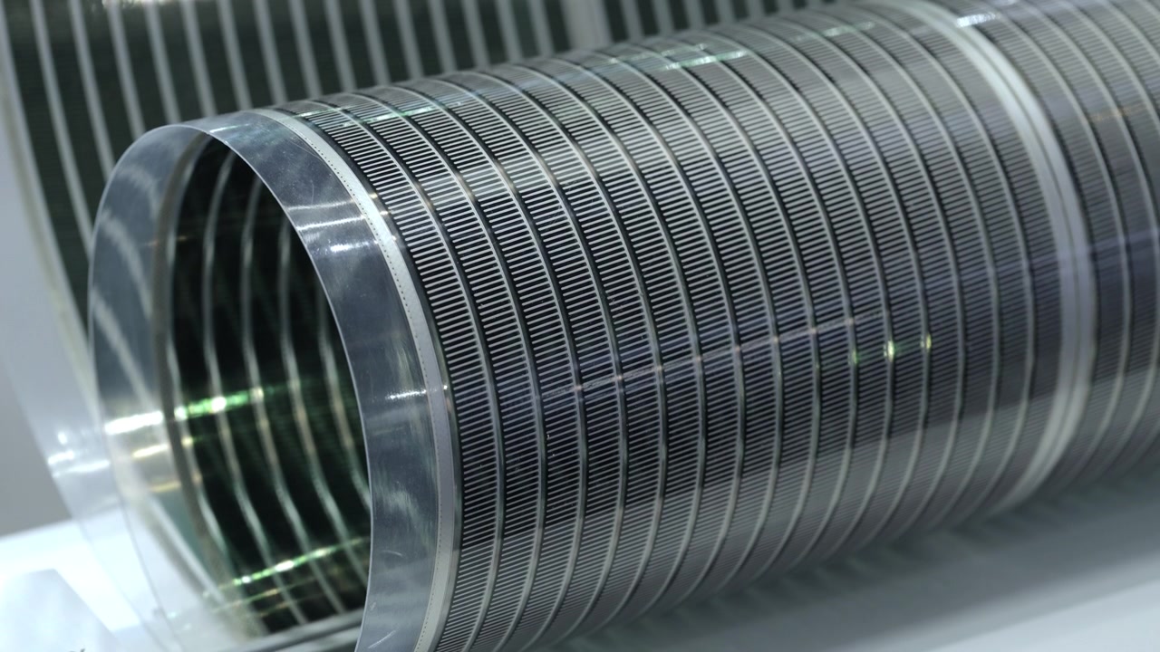 Flexible Thin Film Solar Panel Roll on Display