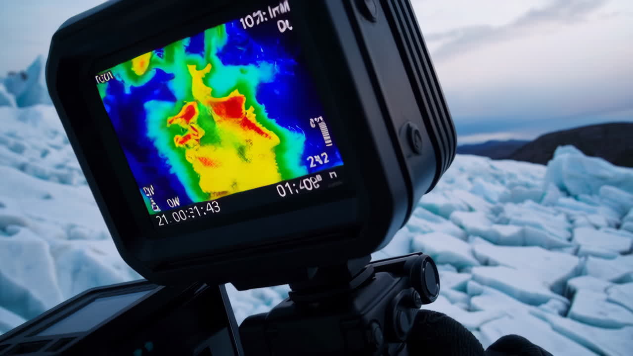 Thermal Imaging of a Glacier