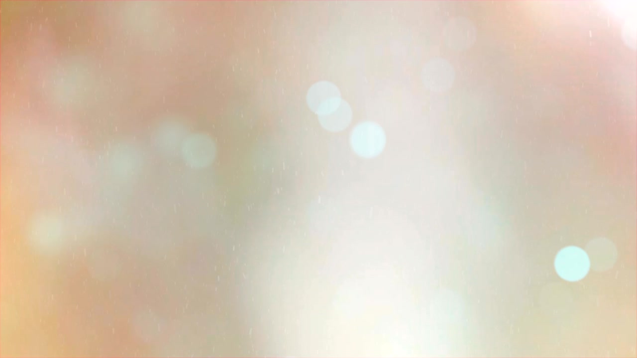 abstracto suaves borrosas luces bokeh animación de fondo. resolución 4k, brillantes partículas de luz de color cálido.