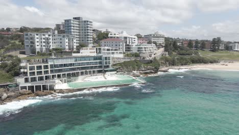 Aerial-View-Of-Bondi-Icebergs-Pool-Near-Bondi-Beach-In-Summer-Time---New-South-Wales,-Australia