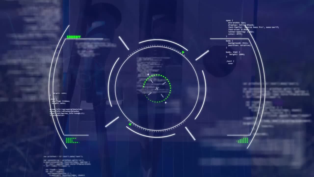 Animation of circular scanner and data processing over electric car charging point