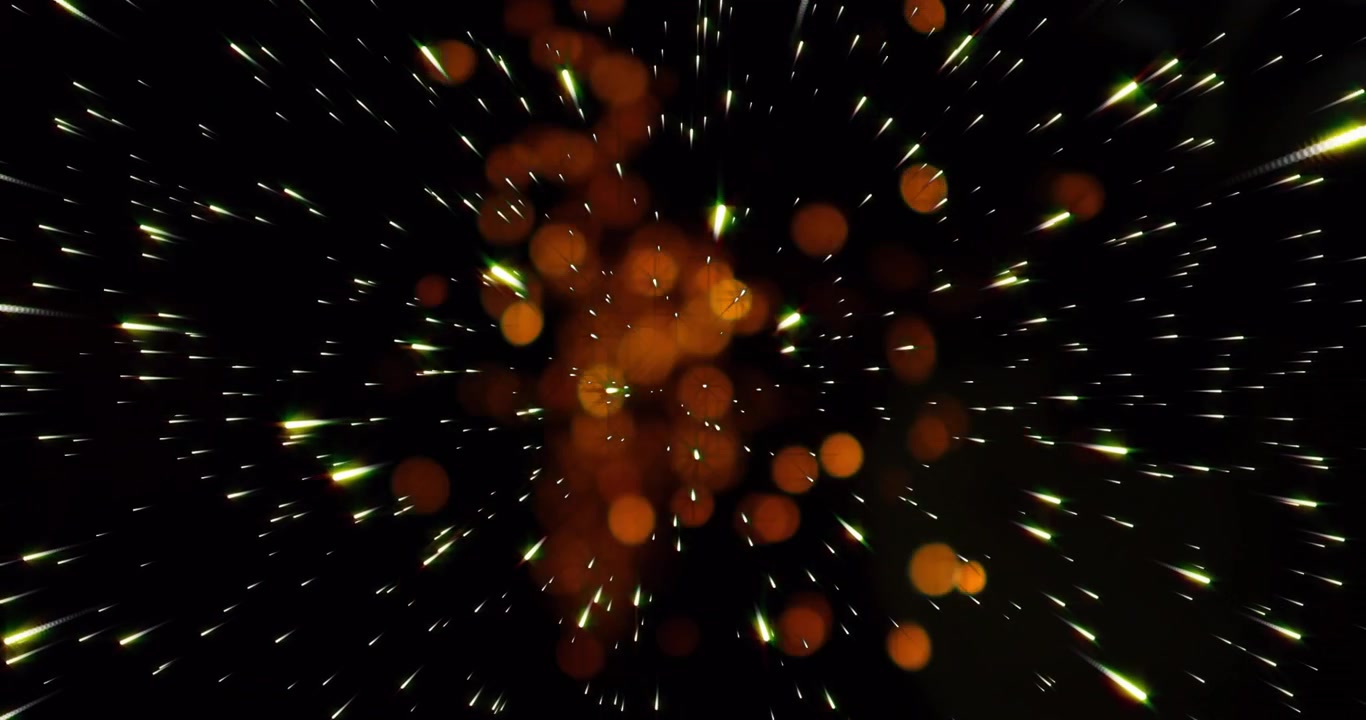 Animazione di punti luce su sfondo nero