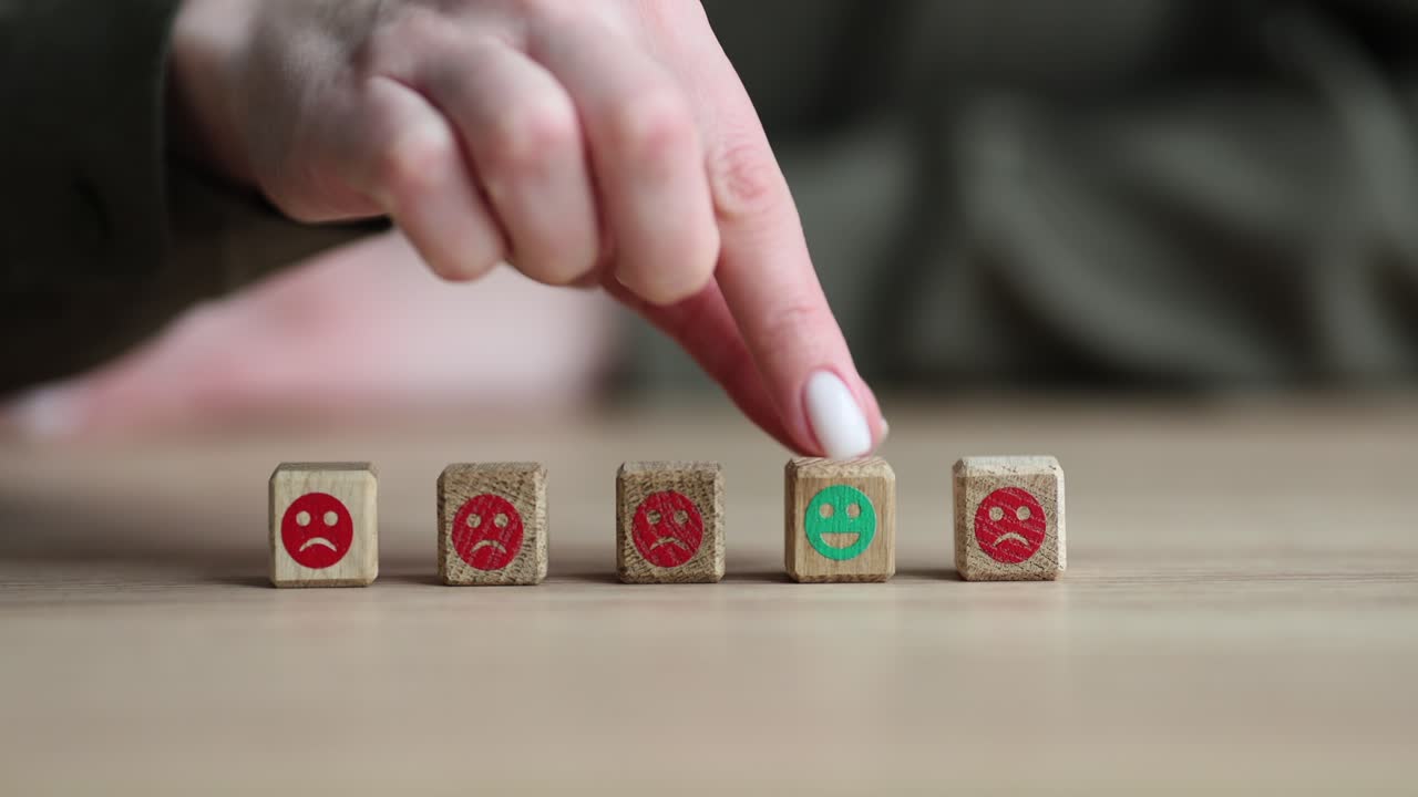 Customer Feedback and Satisfaction Rating with Emoji Cubes