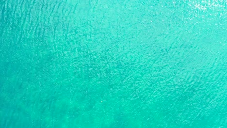 beautiful sea texture of vibrant water on turquoise lagoon surface with coral reef patterns underwater reflecting sunlight, copy space