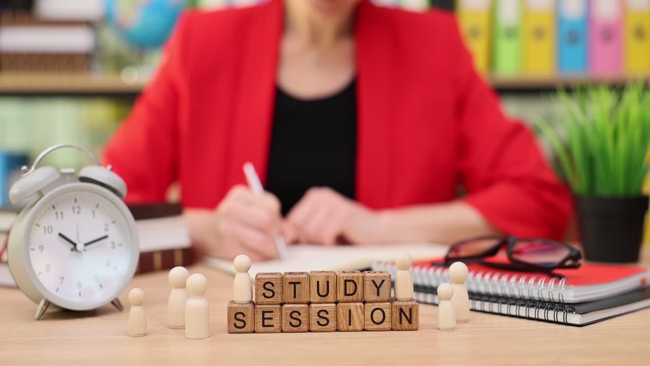 Study Session with Wooden Blocks
