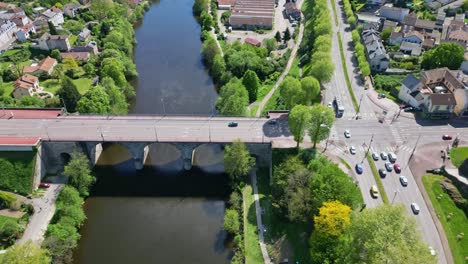 pont neuf bridge on vienne river, limoges in france