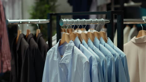 clothing display in a retail store