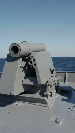 close-up view of shipboard machinery and equipment