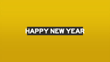 Moderner-Text-Für-Ein-Frohes-Neues-Jahr-Auf-Gelbem-Farbverlauf