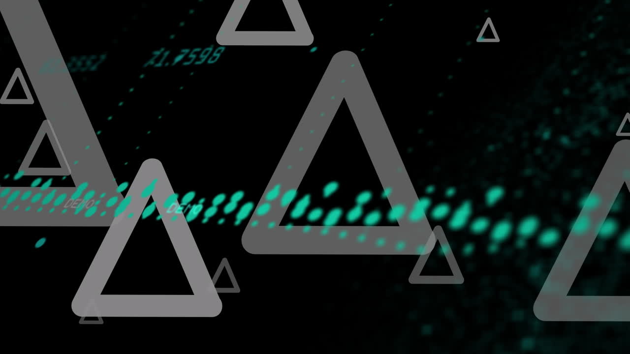 검은색 배경 위의 데이터 처리 애니메이션