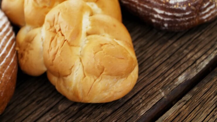 Close-up of various bread loaves