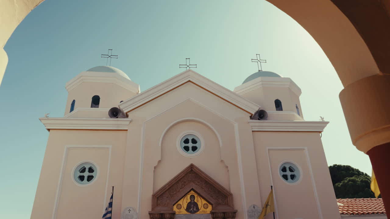 Exterior of a Greek Orthodox Church